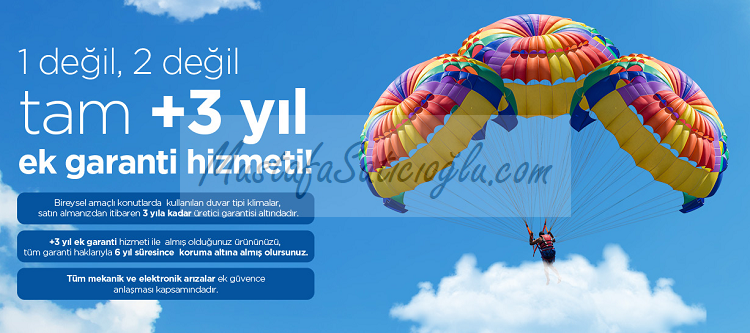+3 Yıl Klima Garanti Uzatma 12-24 Ay-Kırmızı Belge